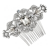 Vintage Style Crystal Square Stone Hair Comb