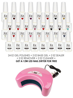 Ez Gel 32 Piece Set With Free 12w Led Nail Lamp Dryer