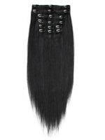 I&k Clip In Hair Extensions (jet Black) Length(inch)-14