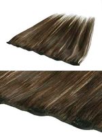 I&k Human Hair Extensions Quick-length Pieces (dark Brown) Length(inch)-18
