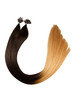 Vl Remy Pre-bonded Flat Tip t2/27 Dip Dye Darkest Brown To Straw Length(inch)-18
