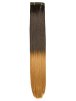 Vl Remy Weft Dip Dye Darkest Brown To Strawberry Blonde 100g Length(inch)-22