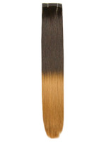 Vl Remy Weft Dip Dye Darkest Brown To Strawberry Blonde 50g Length(inch)-18
