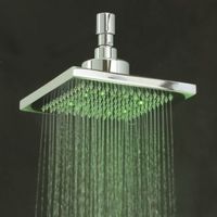 200mm x 200mm Square Colour Changing LED Brass Shower Head