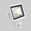 20W Floodlight with PIR in Cool White or Warm White with White Shell