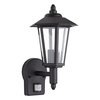 2x Biard Cannes Stainless Steel Outdoor Wall Lantern Black with PIR Motion Sensor