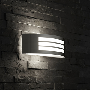 2x Biard Louvre Stainless Steel Outdoor Wall Light