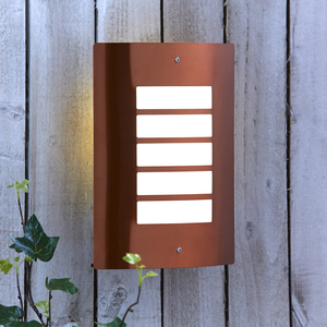 2x Biard Orleans Stainless Steel Outdoor Wall Light Copper