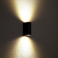 2x Biard Round Up/Down Light IP44 Splashproof