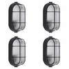 4x Biard Oval Bulkhead Outdoor Wall Light