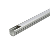 5x Biard Round Finned Aluminium Profile with Frosted,  Opal or Transparent Cover and End Cap Set