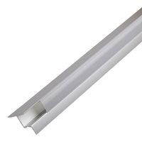 5x Biard Shelving Aluminium Profile with Transparent or Frosted Cover and End Cap Set