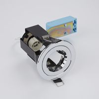 Ansell iCage Fire Rated Die-Cast Downlighter With Chrome Bezel GU10/MR16