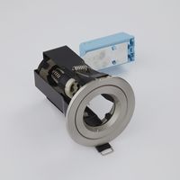 Ansell iCage Fire Rated LED Die-Cast Downlighter With Satin Chrome Bezel GU10/MR16