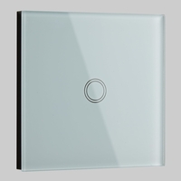 Biard 1 Gang White Glass Designer Touch Light Switch