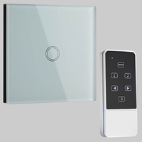Biard 1 Gang White Glass Designer Touch Light Switch Remote Controlled