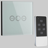 Biard 1 Gang White Glass Designer Touch Light Timer Switch Remote Controlled