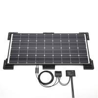 Biard 100W Black Solar Panel Kit with Corner/Sides Mounts,  10A Charge Controller & 5m Extension Cables