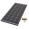 Biard 100W Black Solar Panel with 10A Waterproof Charge Controller
