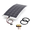 Biard 100W Semi-Flexible Solar Panel Kit with 10A Waterproof Charge Controller & 5m Extension Cables
