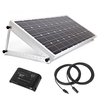 Biard 100W Silver Solar Panel Kit with Adjustable Frame,  10A Charge Controller & 5m Extension Cables