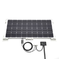 Biard 100W White Solar Panel Kit with Corner/Sides Mounts,  10A Charge Controller & 5m Extension Cables