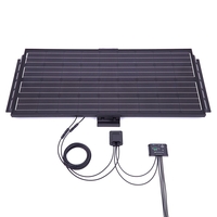 Biard 150W Black Solar Panel Kit with End/Side Mounts,  10A Charge Controller & 5m Extension Cables