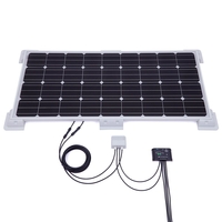 Biard 150W White Solar Panel Kit with Corner/Side Mounts,  10A Charge Controller & 5m Extension Cables