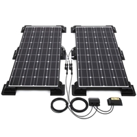 Biard 200W Black Solar Panel Kit with Corner/Side Mounts,  20A Charge Controller,  5m Extension Cables & Branch Connectors
