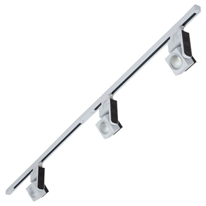 Biard 2m (2 x 1m) White Commercial LED Track Light Kit with 3 x 25W Lights