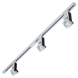 Biard 2m (2 x 1m) White Commercial Recessed LED Track Light Kit with 3 x 25W Lights