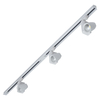 Biard 2m (2 x 1m) White Commercial Recessed LED Track Light Kit with 3 x 25W Lights