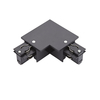 Biard 3 Circuit L Shaped Connector Recessed - Black