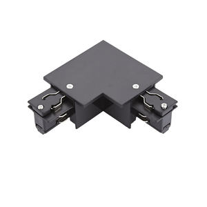 Biard 3 Circuit L Shaped Connector Recessed - Black