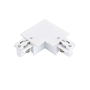 Biard 3 Circuit L Shaped Connector Recessed - White