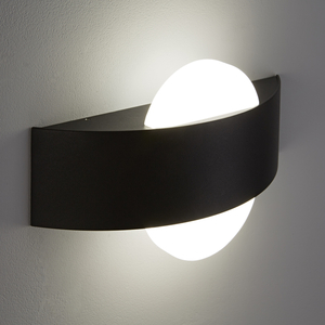 Biard Aqua IP54 Round LED Bathroom Wall Light - Black
