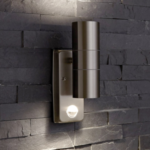 Biard Le Mans IP44 Up/Down Outdoor Wall Light with PIR