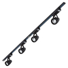 Biard LED 4 x 12W Lights 2m Track Light Kit - Black