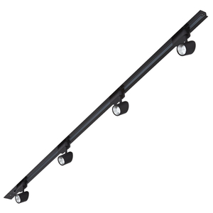 Biard LED 4 x 7W Lights 2m Recessed Track Light Kit - Black