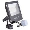 Biard LED 50W IP65 Slim Floodlight with Optional PIR/Photocell - Black