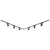 Biard LED 6 x 12W Light L Shaped Track Light Kit - Black