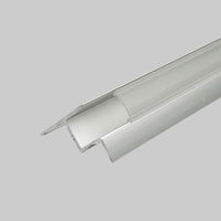 Biard Shelving Aluminium Profile with Transparent or Frosted Cover and End Cap Set