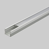 Biard Square Finned Aluminium Profile with Transparent or Frosted Cover and End Cap Set