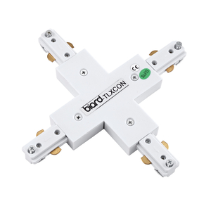 Biard X-Shaped Connector for Track Light - White