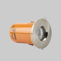 Daxlite Fire & IP65 Rated Downlighter With Satin Silver Bezel