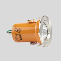 DaxLite Fire Rated 240V GU10 Downlighter With Easy Twistlock Satin Silver