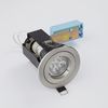 iCage 240V Fire Rated Die-Cast Downlight With Satin Chrome Bezel and 8W Cool White Biard LED Spotlight