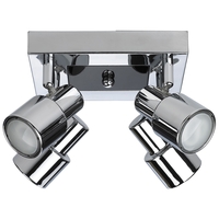 Santiago 4 Head Spot Plate cw LED lamp- Black
