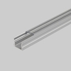 Square Aluminium Profile with Transparent or Frosted Cover and End Cap Set