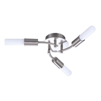 TP24 Low Energy LED Amsterdam 3 Arm Ceiling Light in Satin Silver Finish